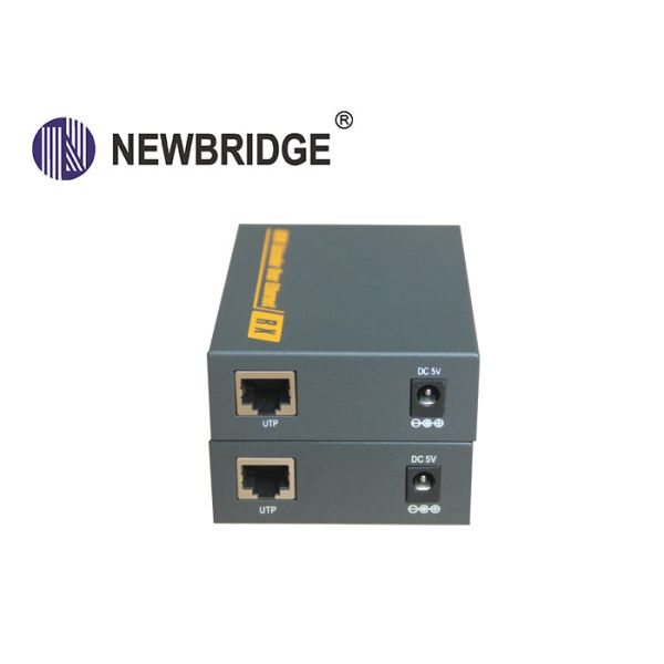 Professional Fiber Optic Extender 120M Distance Over Single Ethernet Cat 5e/6 Cable