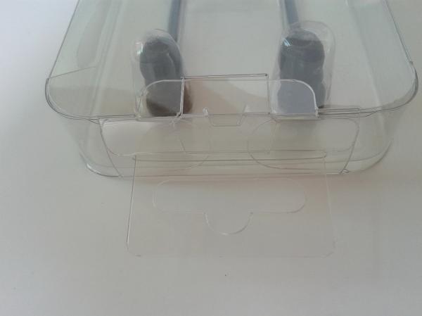 Offset Printing Plastic Earphone Packaging Box, Transparent Plastic Clamshell Box For Promotion