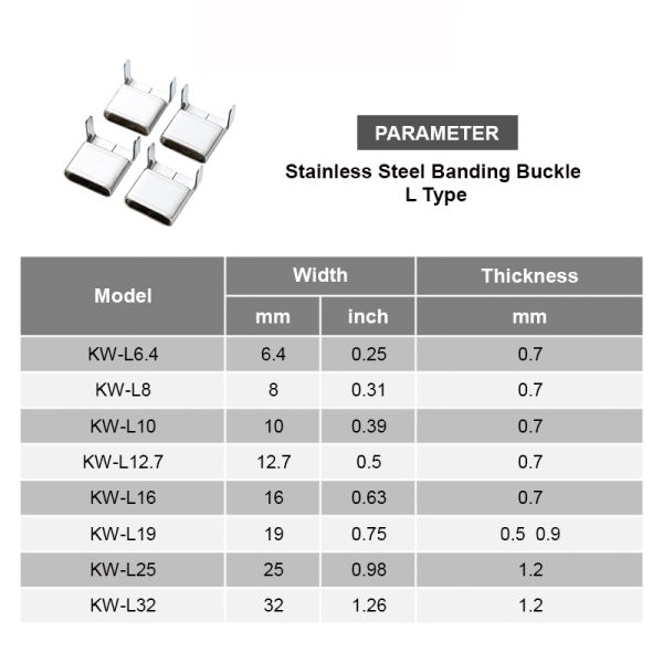 Регулируемое кольцевание нержавеющей стали связывает электрические пряжки