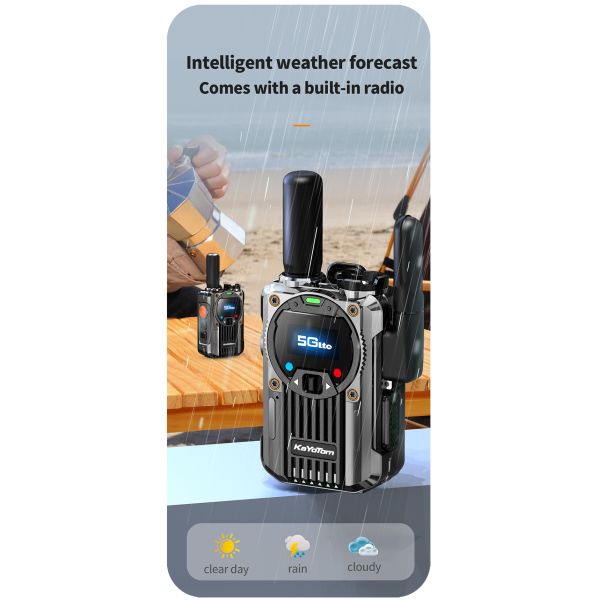 4G POC Zinc Alloy Walkie Talkie with FM Radio Function and Exclusive PTT Support