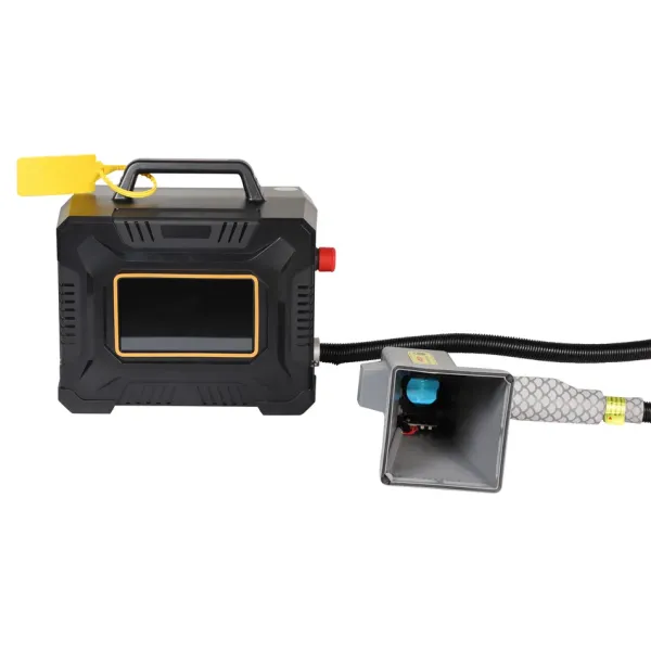 Portable Handheld Laser Marking Machine Printing on Rubber Tires