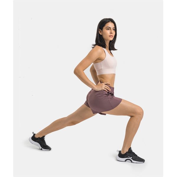 Leisure Pocket Sports Yoga Shorts Workout Running Pants Sweat Wicking