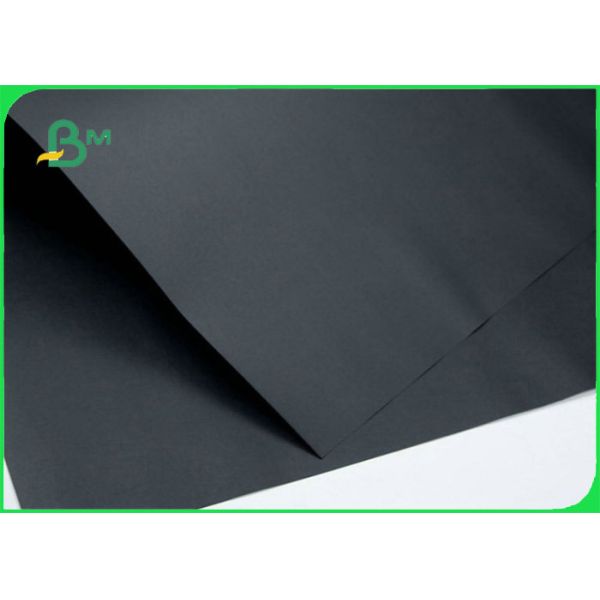 100% Virgin Pulp Solid 350gsm Black Kraft Paper For Packing