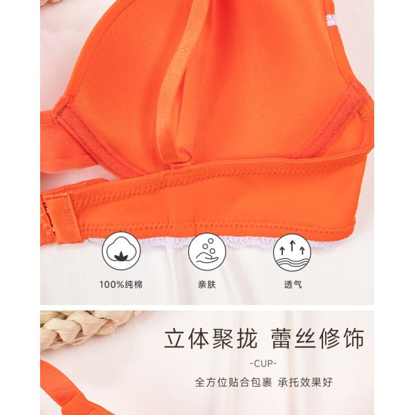 Women Lingerie Bralette Underwear Ladies bra and Underwear Beautiful Spring Bra ice Silk top Quality 34-38b Bra For Women