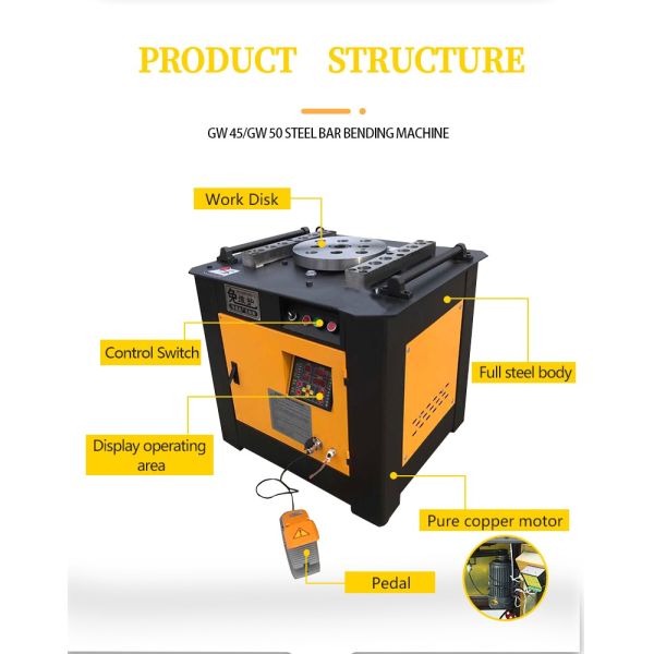 40mm Automatic Rebar Bending Machine with accuracy and Motor Speed of 1440 r/min