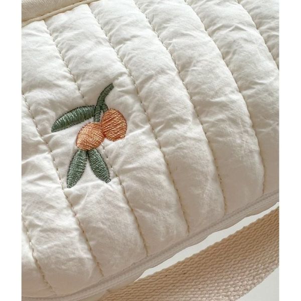 Large Capacity Soft Cotton Makeup Pouch Quilted Travel Cosmetic Bag Luxury