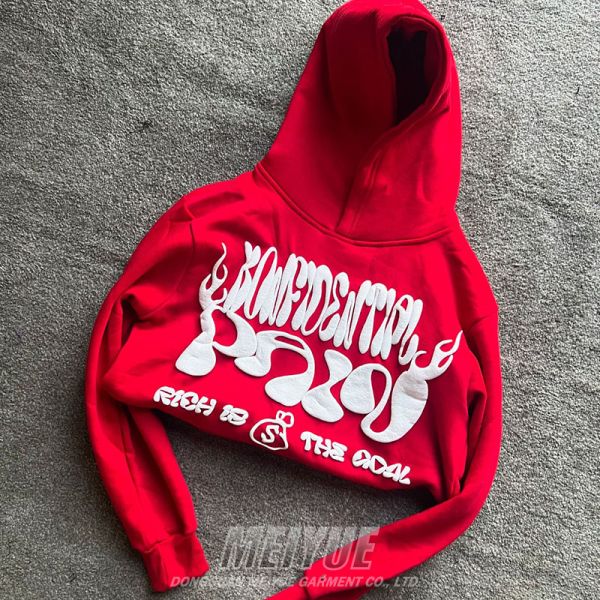 Pullover sur mesure 3D audacieux lourd français Terry Hoodie Vêtements de rue Puff Impression Impression Hoodie 500gm Unisexe Hoodies Hommes 100% coton