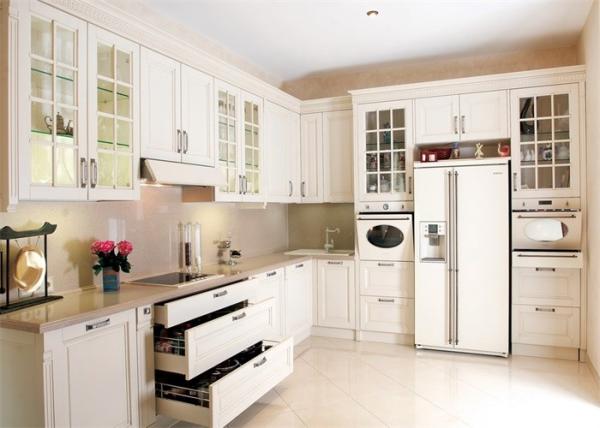 Modern High End Kitchen Cabinets MDF / Plywood / Solid Wood Door And Drawer Material