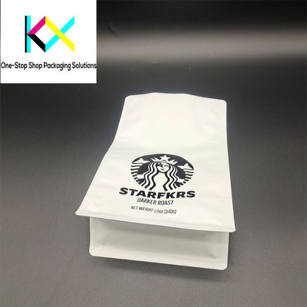 Square Bottom Coffee Packaging Bags 250g 500g 1kg Stand Up Pouches