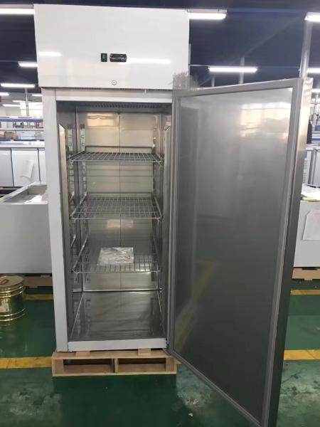 304 Grade Stainless Steel Upright Refrigerator 220V Commercial Upright Single Door Freezer