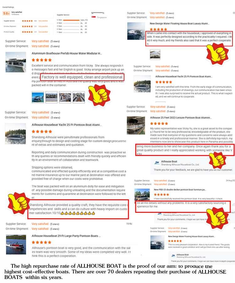 Houseboat Pontoon Boat Tube with Aluminum Construction and Round Design