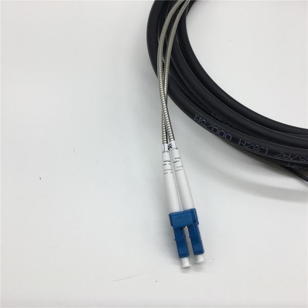 Cabo de fibra PDLC-DLC CPRI LC Duplex Armored SM à prova d'água 7,0 mm jumper de fibra óptica
