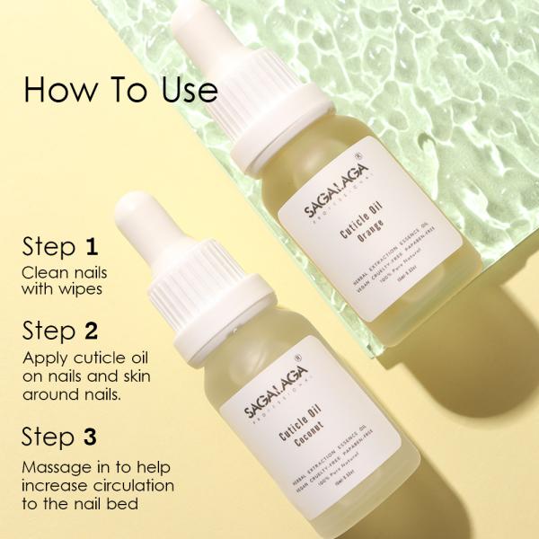Hydrate les ongles huile de cuticule Bouteilles de 15 ml Logo personnalisé avec 13 parfums Fruit Parfum ongles organique huile de jojoba Vitamine E