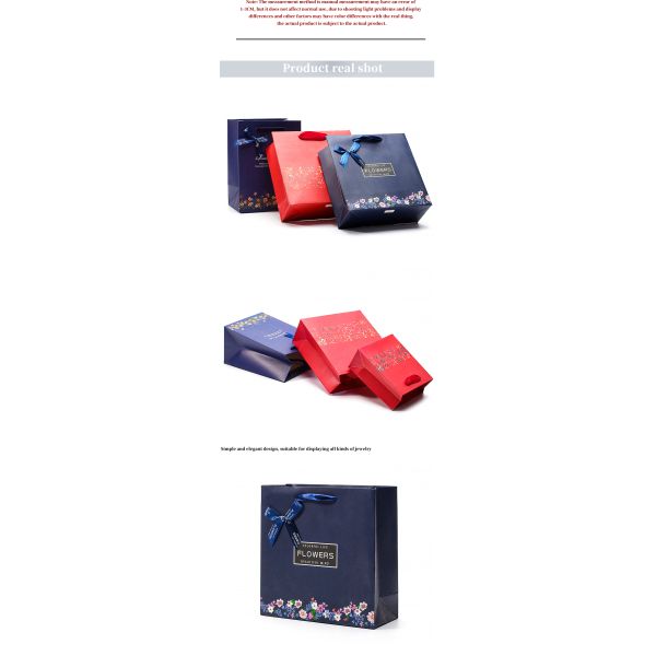 Spacious Space Hard Cardboard Paper Tote Bag for Jewelry Box Gift Packaging