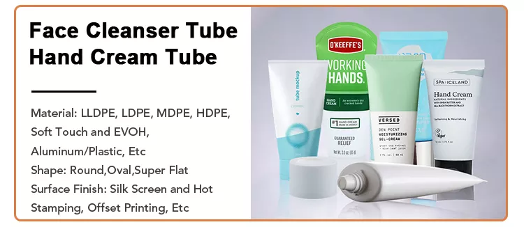 Косметическое алюминиевое сжиманное покрытие ISO4001 MDPE трубки зубной пасты лоснистое