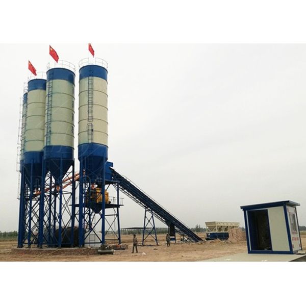 Commercial Fixed Ready Mix Concrete Plant Equipment / Cement Mixing Plant