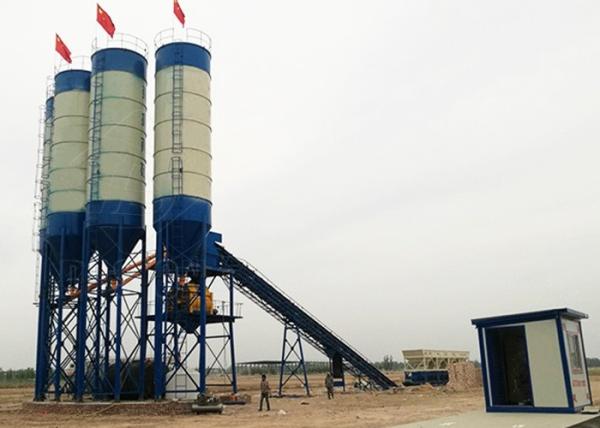 Commercial Fixed Ready Mix Concrete Plant , 90m3 Belt Type Concrete Batching Plant