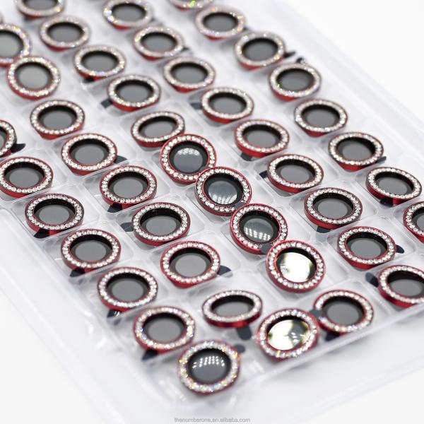 Metal Diamond Tempered Glass Camera Lens Protector Aluminium Alloy