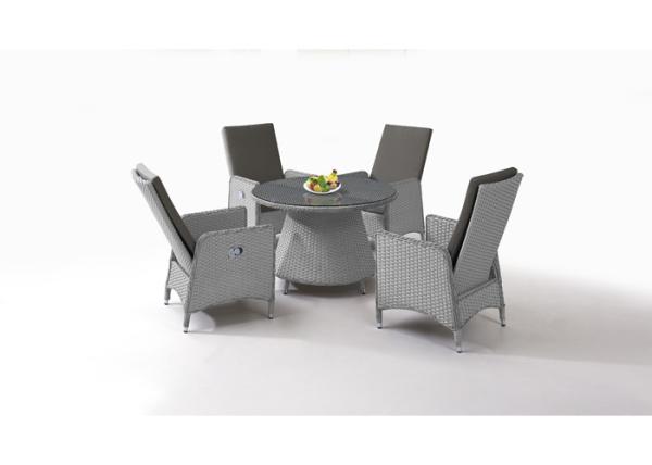 4 Seater Rattan Wicker 1.2CBM Outdoor Table Chairs Set