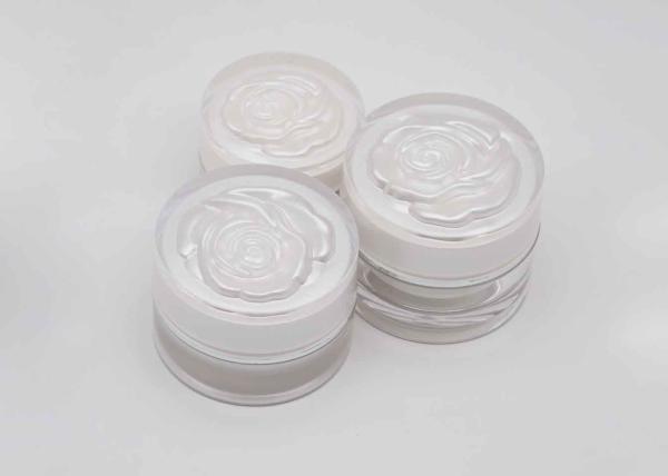Recipientes plásticos Skincare do frasco 50g de creme cosmético acrílico luxuoso do tampão de parafuso