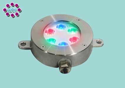 Lumière sous-marine polychrome de la plaque avant IP68 6.5W LED d'acier inoxydable pour l'éclairage de cascade