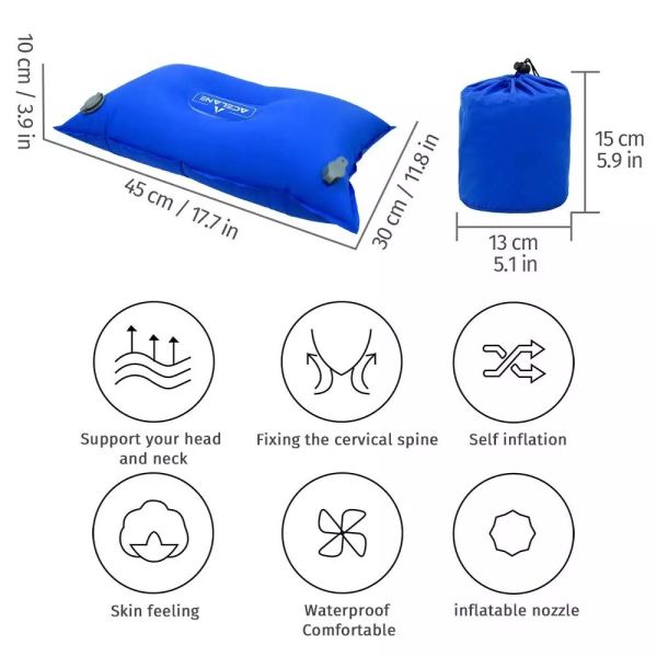 Waterproof Zippered Pocket 20D Nylon Beach Pillow Bag