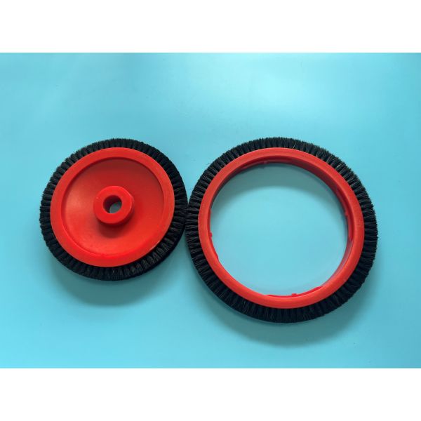Monforts Stenter Machine Parts Big And Small Red Brush Wheel Black Hair Standard Size