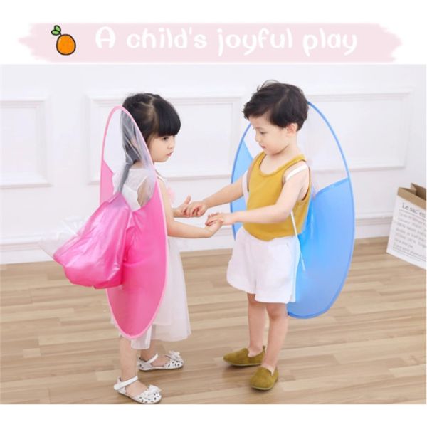Transparent Childrens Waterproof Raincoats Peppa Pig Shape Kids Umbrella Cap