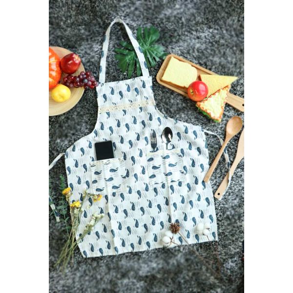 Рисберма домашних и работы Линен с полными картиной печати и украшением шнурка