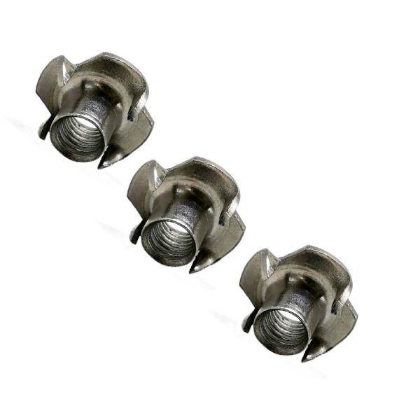 SS304 / 316 Stainless Steel Plain Finish Surface Tee Four Claw Nut