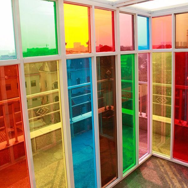 Decorative Safety Color PVB Tempered Laminated Glass For Interior and Exterior Wall