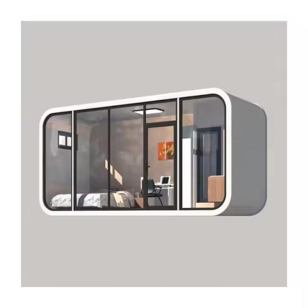 Expandable Modern Portable House Design | Contemporary Steel Framed Mid-century Container Homes with Smart Lock System