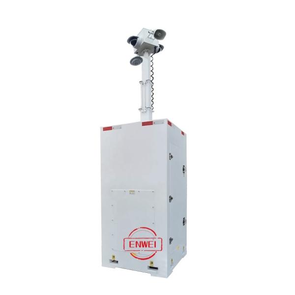 Mobile Security Camera Tower With Customized Cable For Shopping Mall Security Monitoring