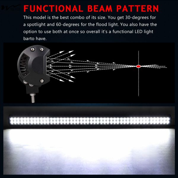 96X3W LED Light Strip Offroad Spotlight Faisceau de projecteur pour camion SUV ATV 4x4 4WD