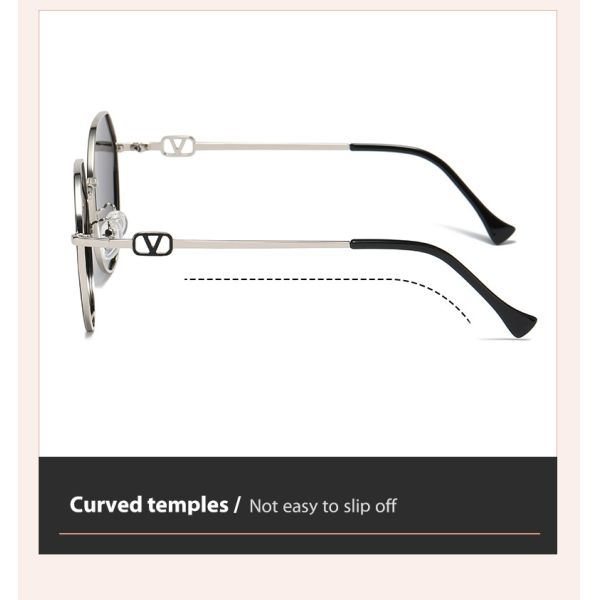 Adaptable robusto de las muchachas de las gafas de sol de la forma del polígono del marco metálico