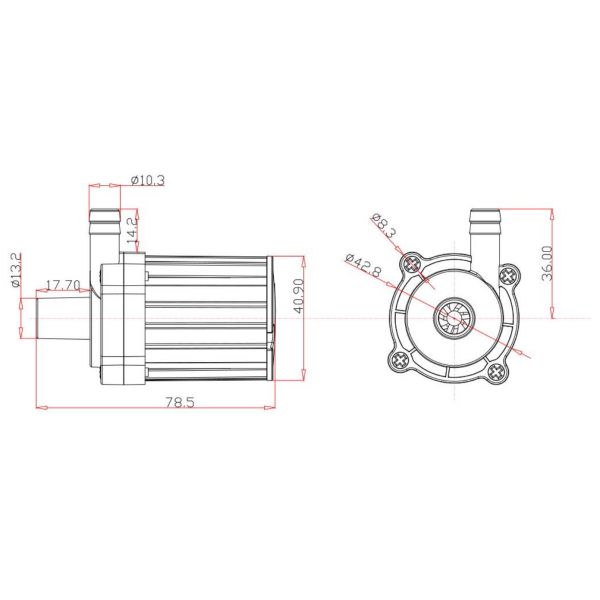 12v 24v Красотное оборудование Бесбрюшный насос для воды с максимальным потоком 9,5 л/мин