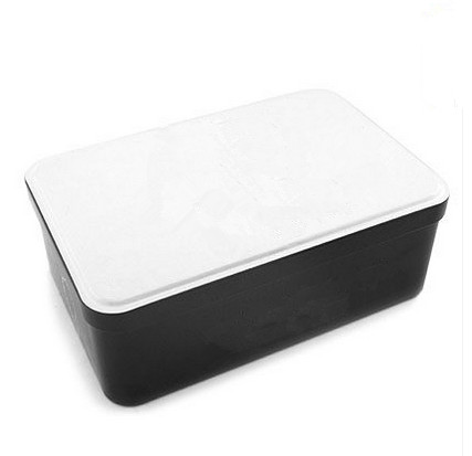 Large Embossed  Rectangular Metal Tin Box With Window Hinge And Custom Logo Print