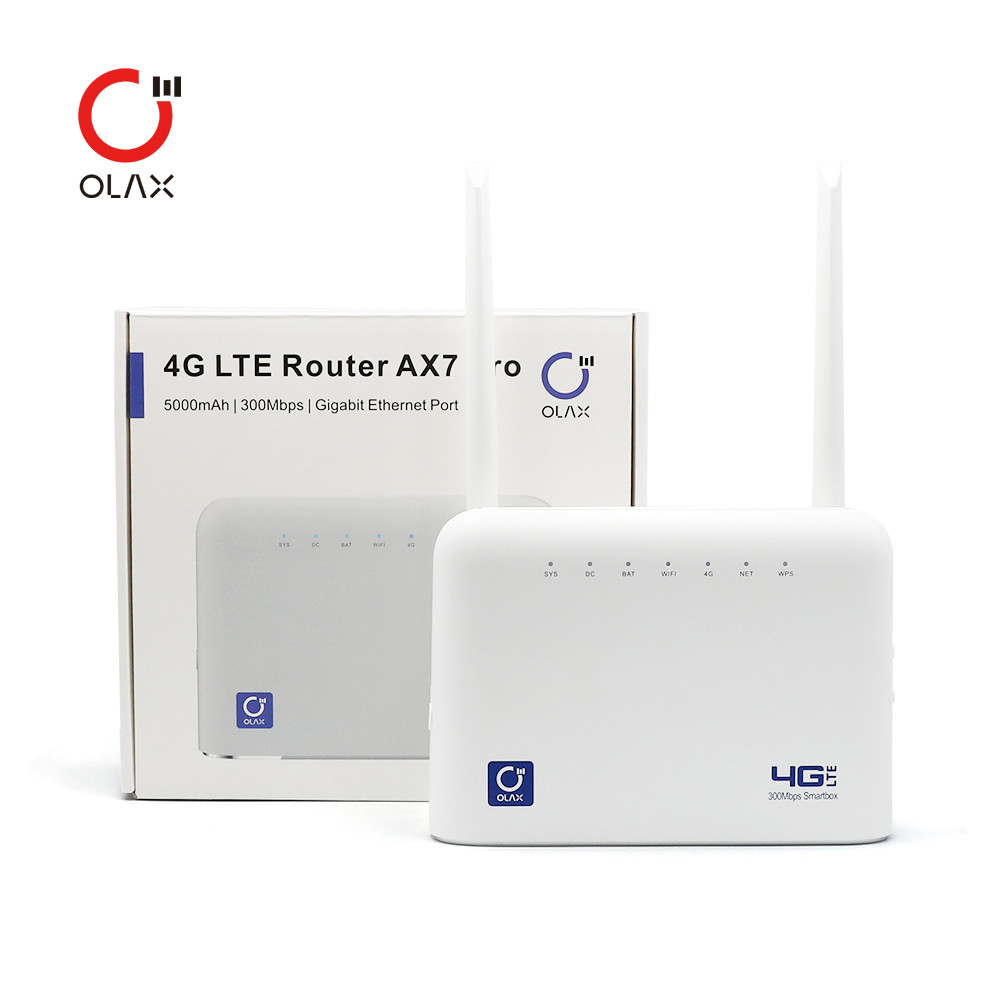 Модем коммуникационных устройств CPE Pro 5000MAH Wifi Lte маршрутизатора 4g OLAX AX7 беспроводной