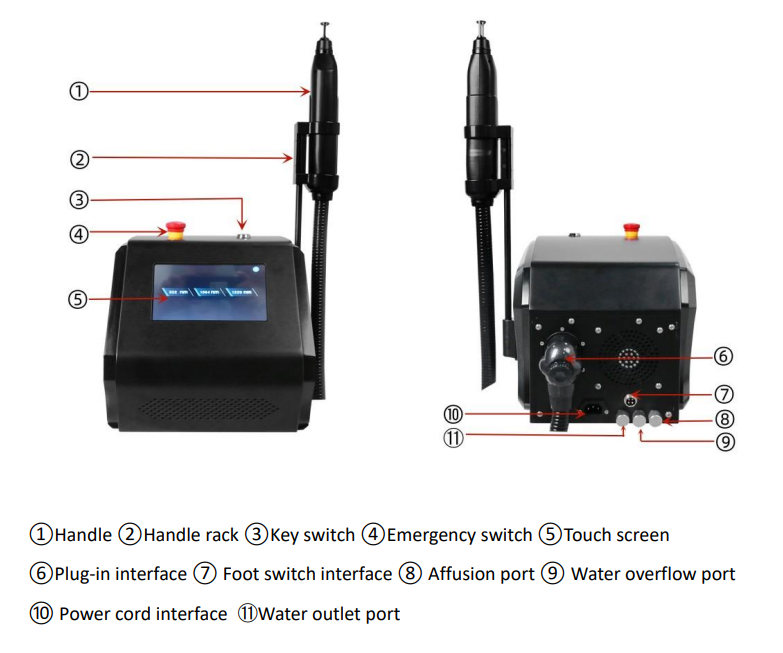 J13 500W Pigment Removal Nd Yag Laser Tattoo Removal Machine 532nm 1064nm 1320nm Carbon Peeling Machine