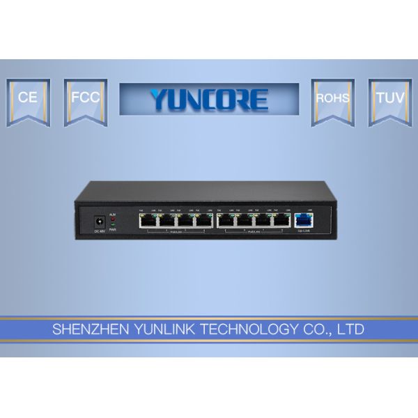 Fast Wireless POE Switch With 9 Ports Lightning Protection Port Priority Function