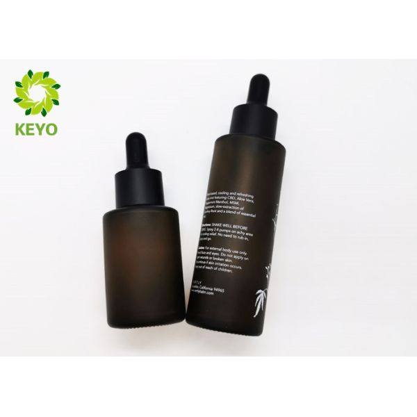 Matte Amber Glass Dropper Bottles For Essential Oil / Face Serum 1 OZ 2 OZ Optional