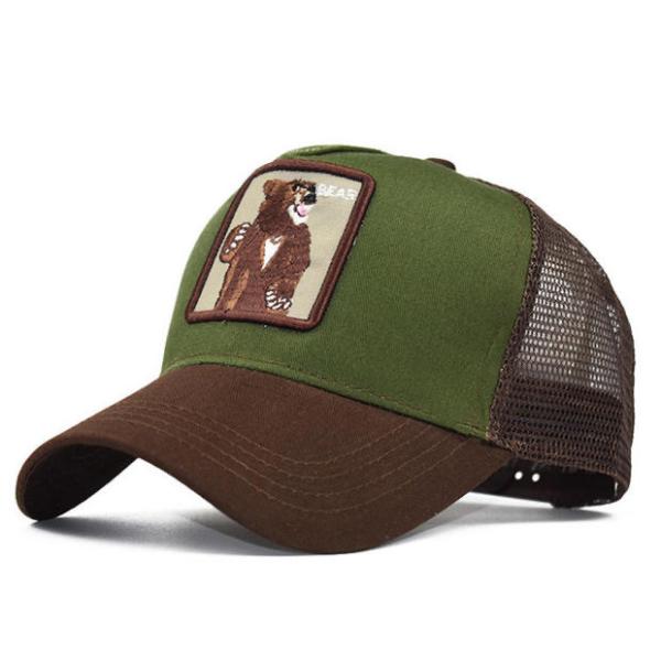 Vintage Animal Farm Mesh Trucker Caps Hats Cartoon Animals Embroidery Patch Wildlife Gorras Mesh Snapback Caps