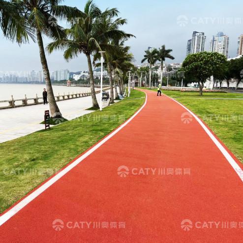 Prefabricated Sports Track For Athletic Nontoxic Jogging Track Elastic Seamless Track With Rubber Track Installation