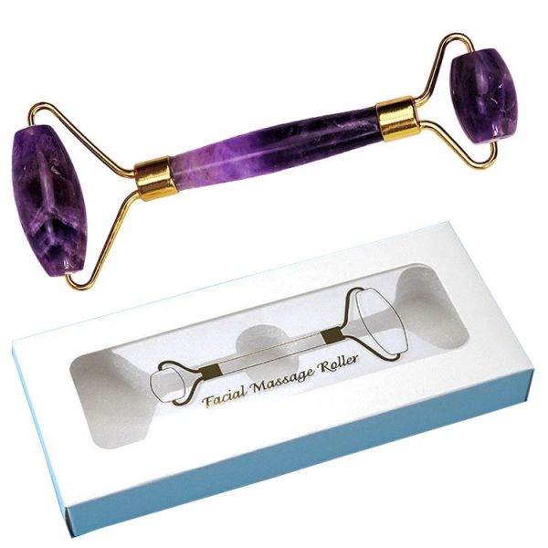 Custom Logo Packing Rose Quartz Eye Massage Roller Tool for Facial Face Jade Rollers