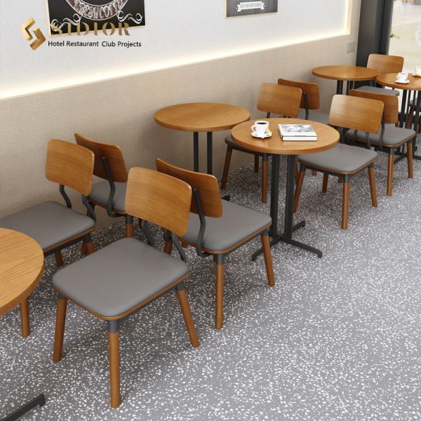 Solid Wood Dinning Chair, PU Leather & Fabric Upholstery, Hotel Dinning Chair, Restaurant Dinning Chair,
