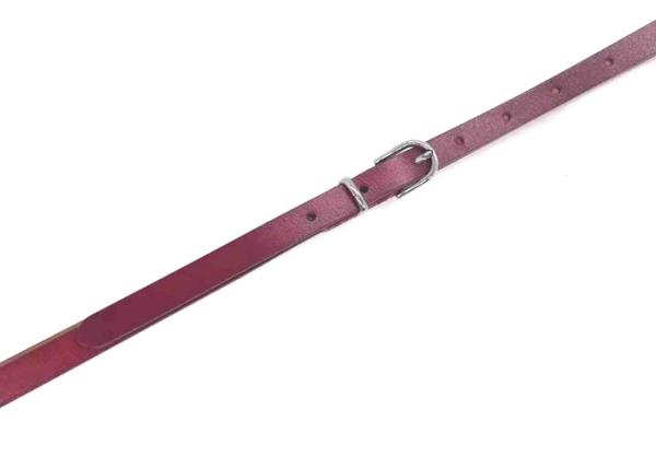 Durable Women's Fashion Leather Dress Belt  / 15mm Wide Skinny Red Belt
