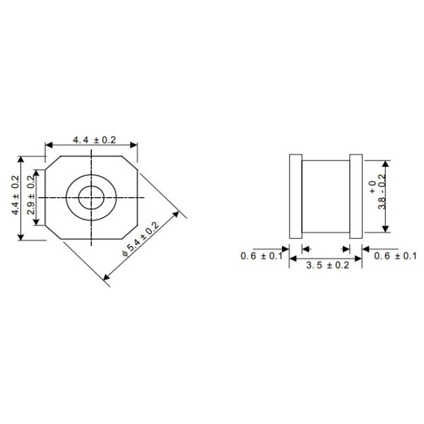 SMD 2- Electrode Gas Discharge Tube 3.5x4.4x4.4mm 150V 5KA 0.5pF UL cUL For Consumer Electronics