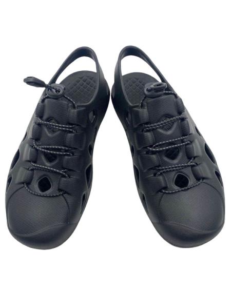 Elastic Lace Up 40-45 Contoured Mens Clog Style Slippers