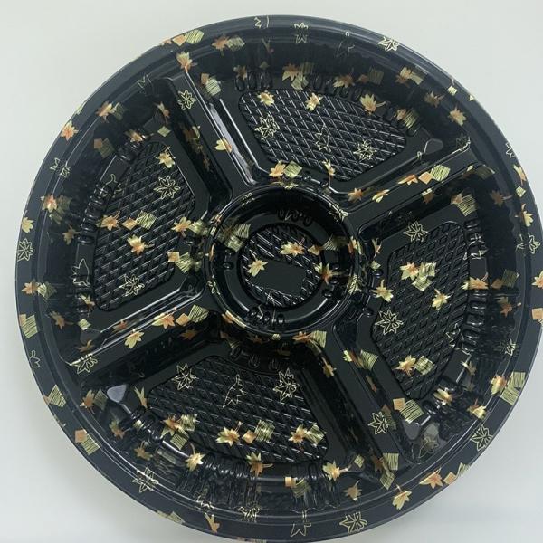 Custom Disposable Sushi Box Round Plastic With Cover Five Grid Salmon Thorn Body Sold Packing Lunch Box
