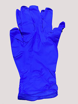 Waterproof Disposable Nitrile Gloves Blue Color Box Packing